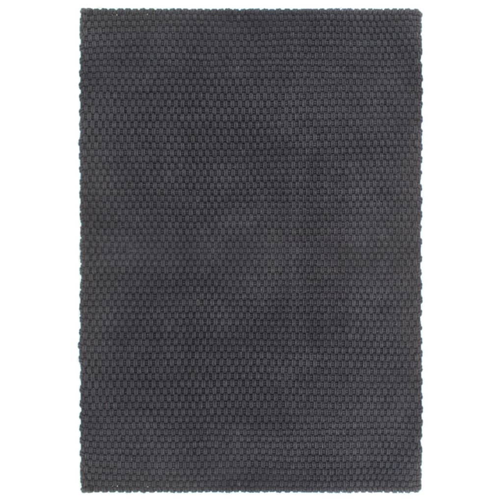 vidaXL Rectangular Rug Anthracite 80x160 cm Cotton