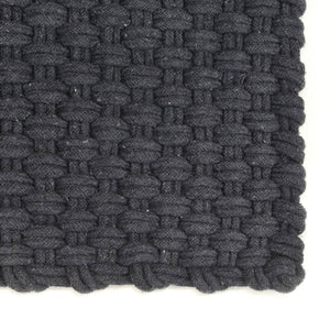 vidaXL Rectangular Rug Anthracite 80x160 cm Cotton