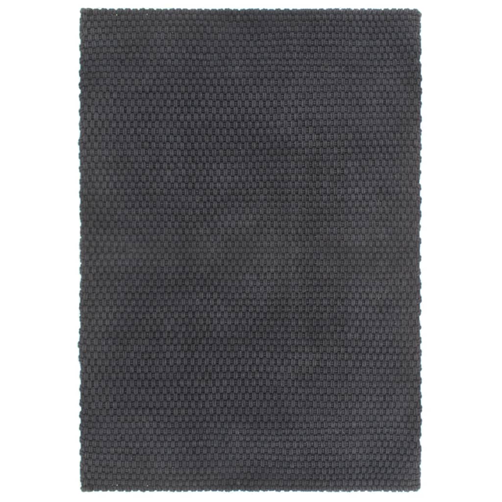 vidaXL Rectangular Anthracite Rug 120x180 cm Cotton