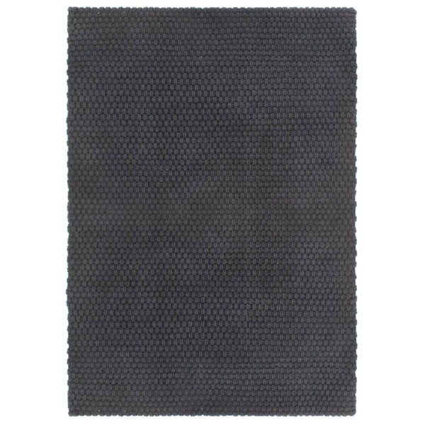 vidaXL Rectangular Anthracite Rug 120x180 cm Cotton