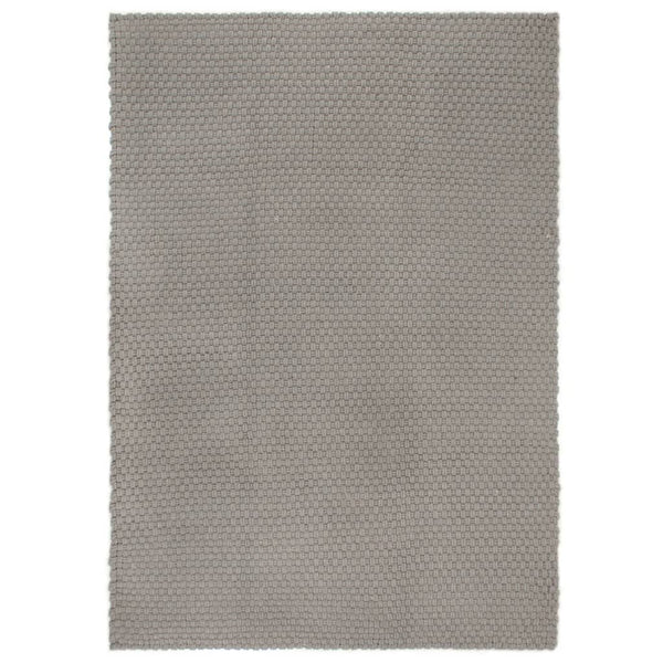 vidaXL Rectangular Grey Rug 120x180 cm Cotton