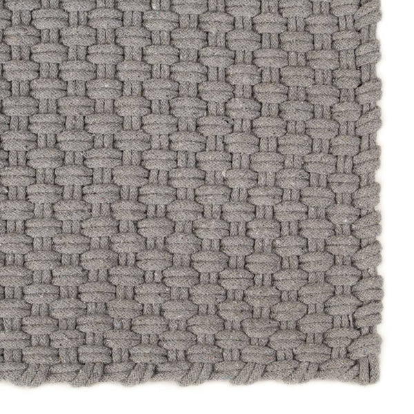 vidaXL Rectangular Grey Rug 120x180 cm Cotton