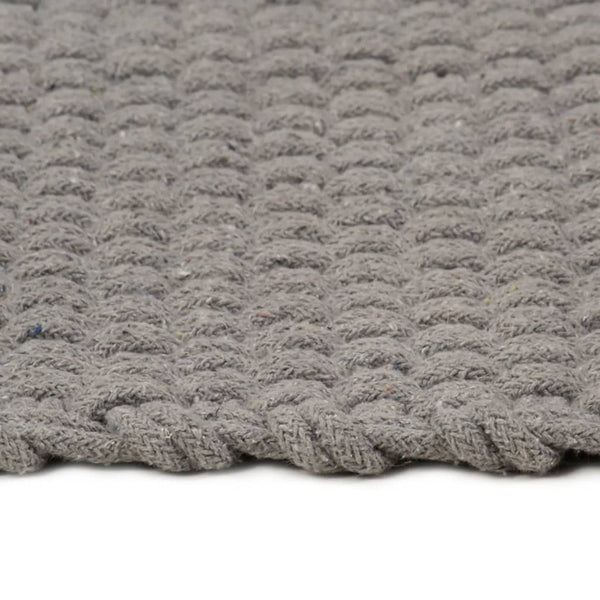 vidaXL Rectangular Grey Rug 120x180 cm Cotton