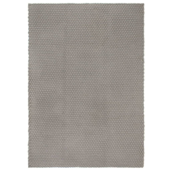 vidaXL Rectangular Grey Rug 180x250 cm Cotton