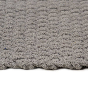 vidaXL Rectangular Grey Rug 180x250 cm Cotton