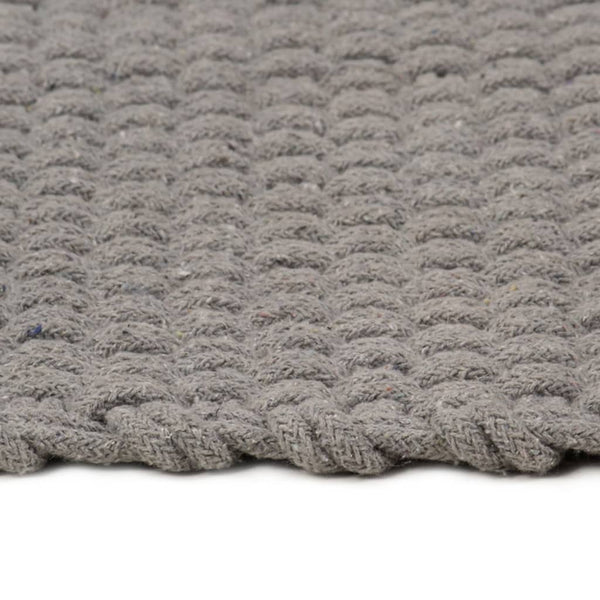 vidaXL Rectangular Grey Rug 180x250 cm Cotton