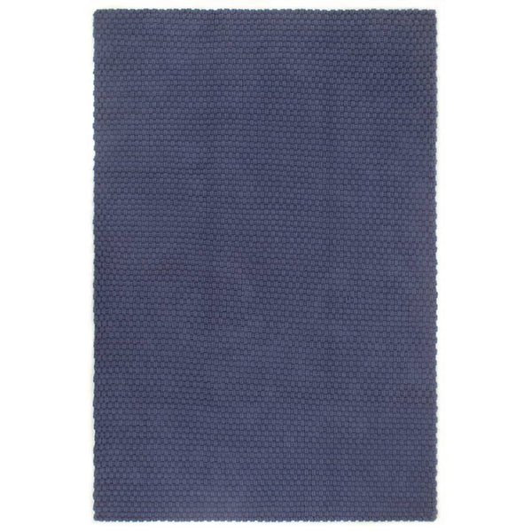 vidaXL Rug Rectangular Navy Blue 120x180 cm Cotton