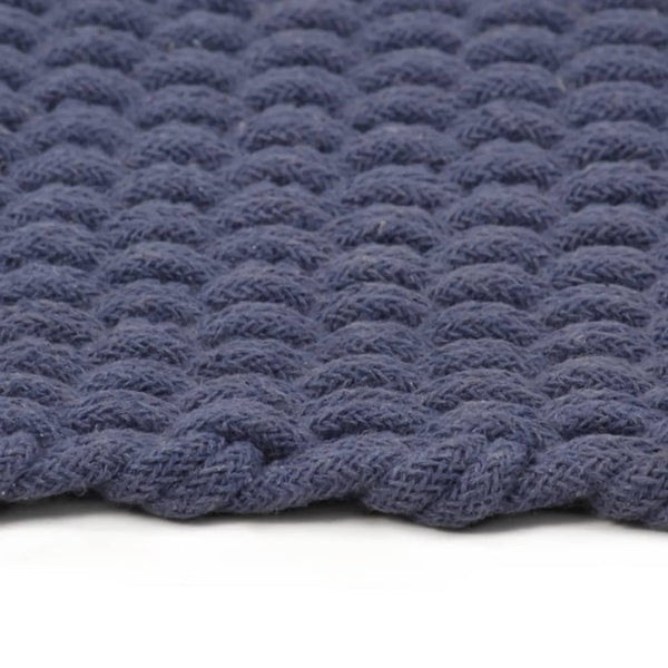 vidaXL Rug Rectangular Navy Blue 120x180 cm Cotton