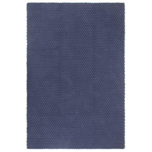 vidaXL Rectangular Rug Navy Blue 160x230 cm Cotton