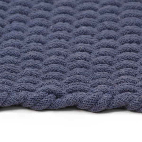 vidaXL Rectangular Rug Navy Blue 160x230 cm Cotton