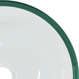 Transparentes Waschbecken aus Hartglas, 35 cm