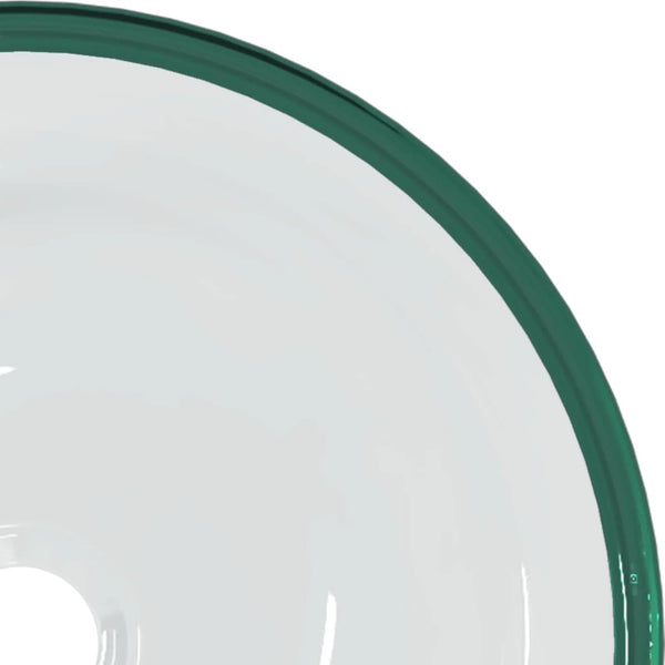Transparentes Waschbecken aus Hartglas, 35 cm