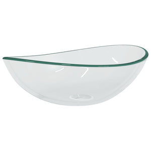 vidaXL Tempered Glass Washbasin 54.5x35x15.5 cm Transparent