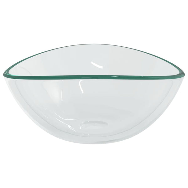 vidaXL Tempered Glass Washbasin 54.5x35x15.5 cm Transparent