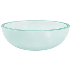vidaXL Tempered Glass Wash Basin 35x12 cm Matt