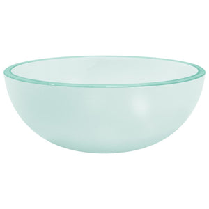 vidaXL Tempered Glass Wash Basin 30x12 cm Matt