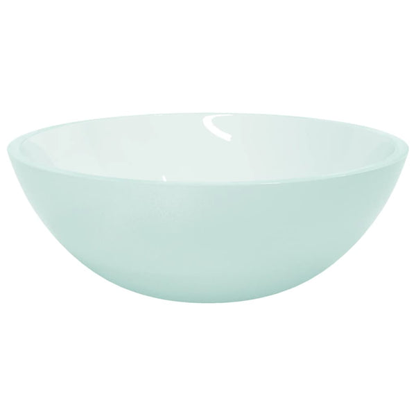vidaXL Frosted Glass Sink 50x37x14 cm