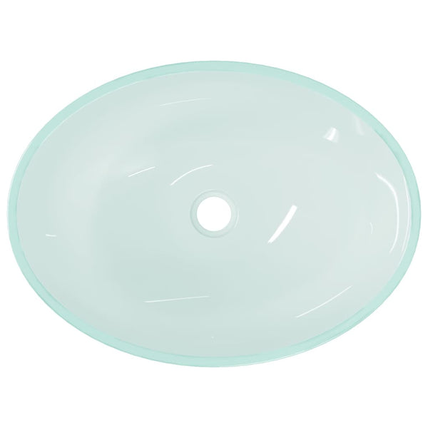 vidaXL Frosted Glass Sink 50x37x14 cm