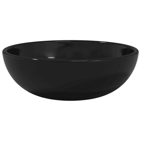 vidaXL Tempered Glass Wash Basin 35x12 cm Black