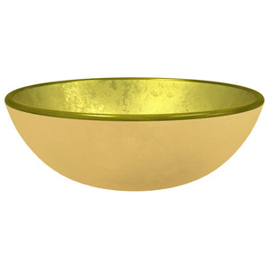 vidaXL Tempered Glass Wash Basin 35x12 cm Golden