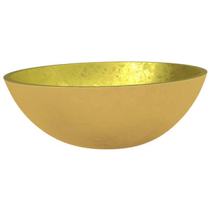 vidaXL Glass Sink 50x37x14 cm Gold