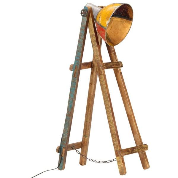 vidaXL Floor Lamp Multicolour E27 Solid Mango Wood