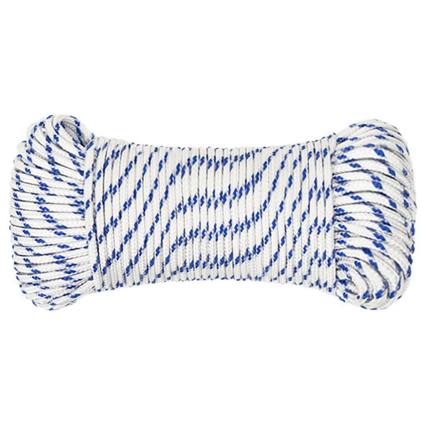 vidaXL Boat Rope White 3 mm 100 m Polypropylene