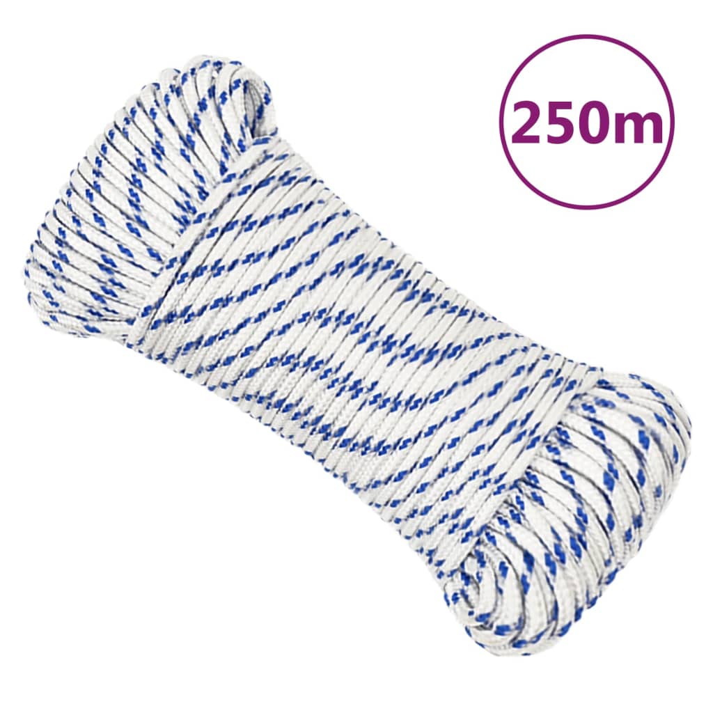 vidaXL Boat Rope White 3 mm 250 m Polypropylene