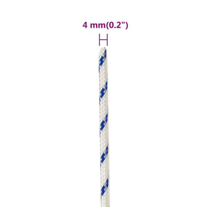 vidaXL Boat Rope White 4 mm 25 m Polypropylene