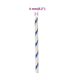 vidaXL Boat Rope White 4 mm 50 m Polypropylene