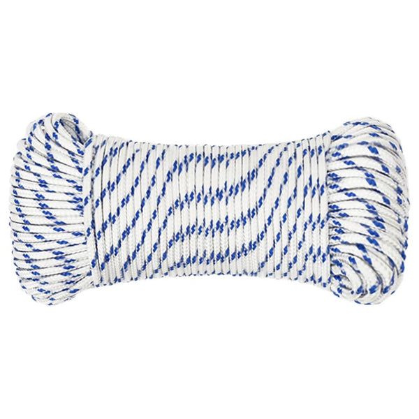 vidaXL Boat Rope White 5 mm 250 m Polypropylene