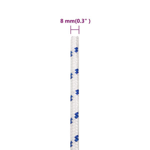 vidaXL Boat Rope White 8 mm 25 m Polypropylene