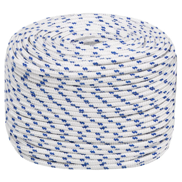 vidaXL Boat Rope White 10 mm 25 m Polypropylene