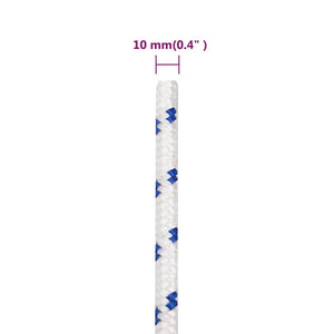 vidaXL Boat Rope White 10 mm 25 m Polypropylene