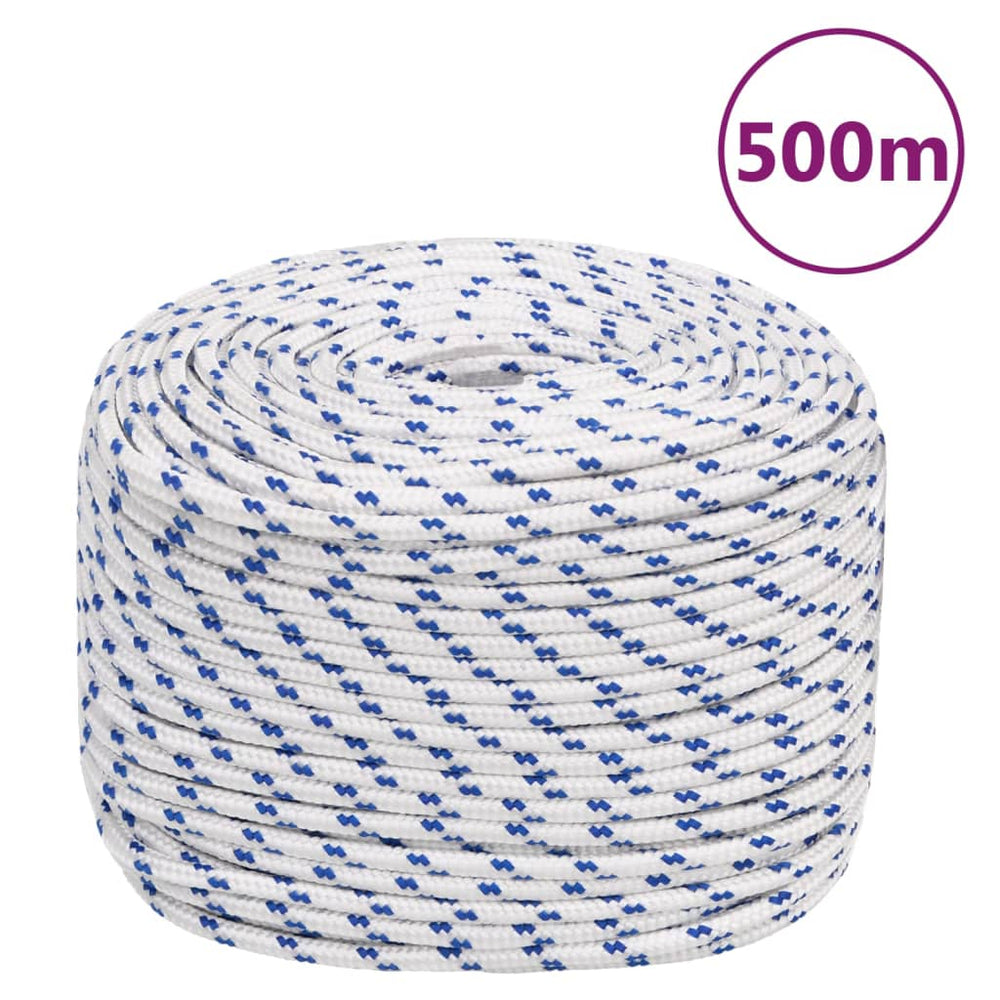 vidaXL Boat Rope White 10 mm 500 m Polypropylene