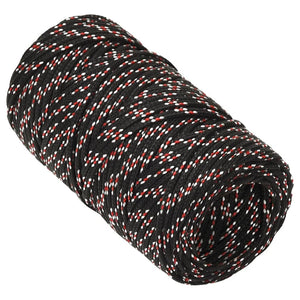 vidaXL Boat Rope Black 2 mm 500 m Polypropylene