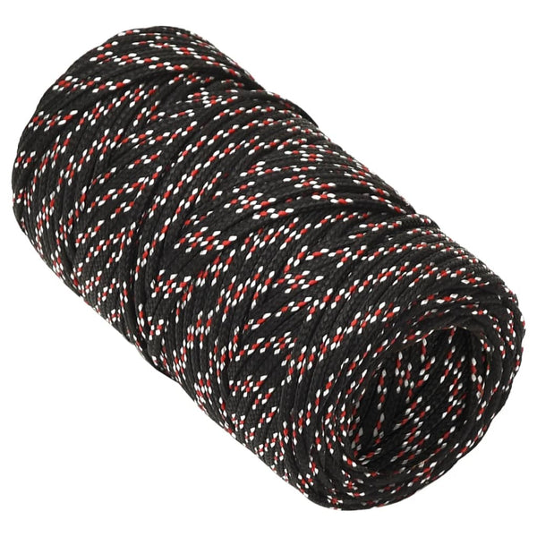 vidaXL Boat Rope Black 2 mm 500 m Polypropylene
