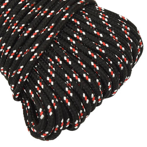 vidaXL Boat Rope Black 4 mm 250 m Polypropylene