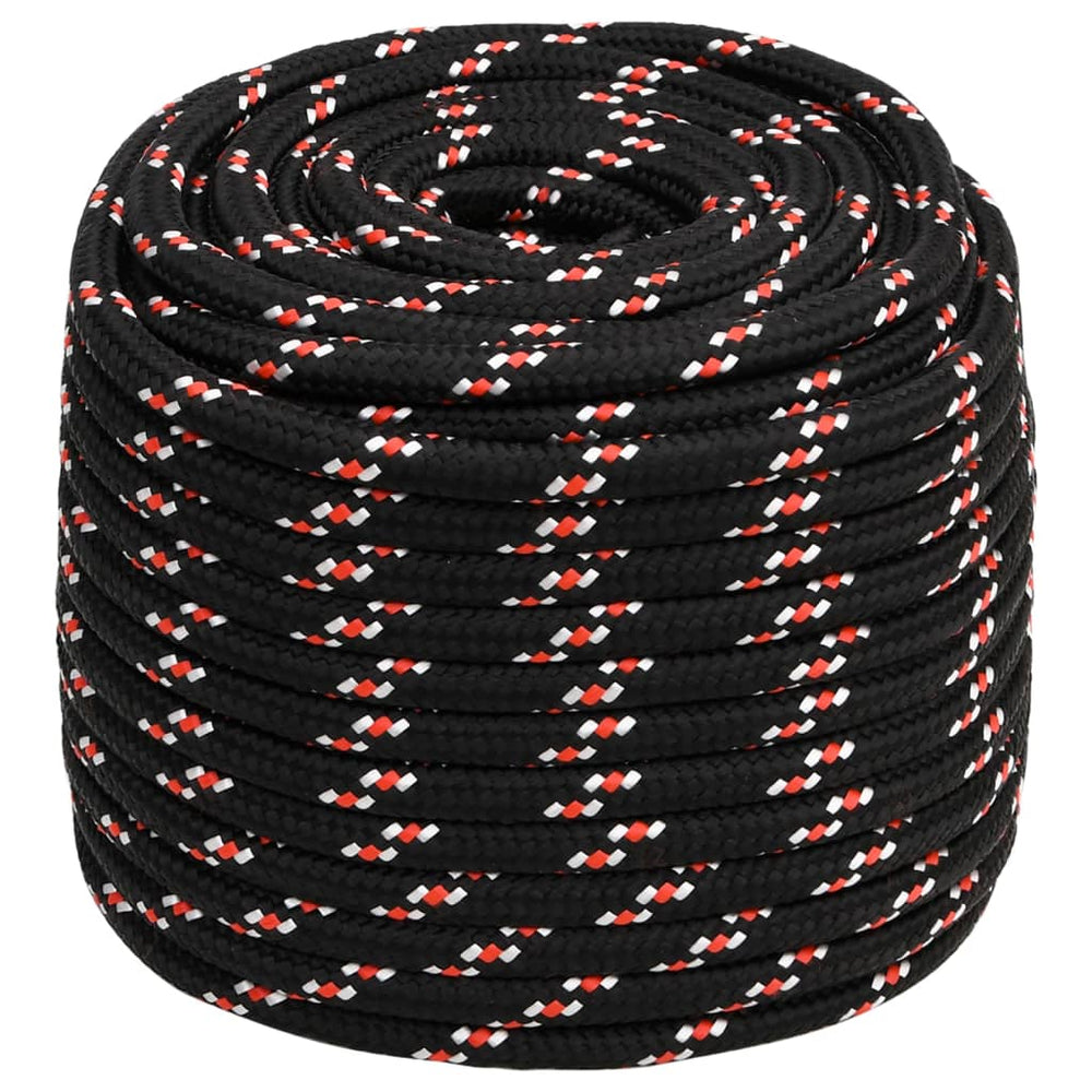 vidaXL Boat Rope Black 18 mm 100 m Polypropylene