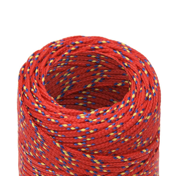 vidaXL Boat Rope Red 2 mm 250 m Polypropylene