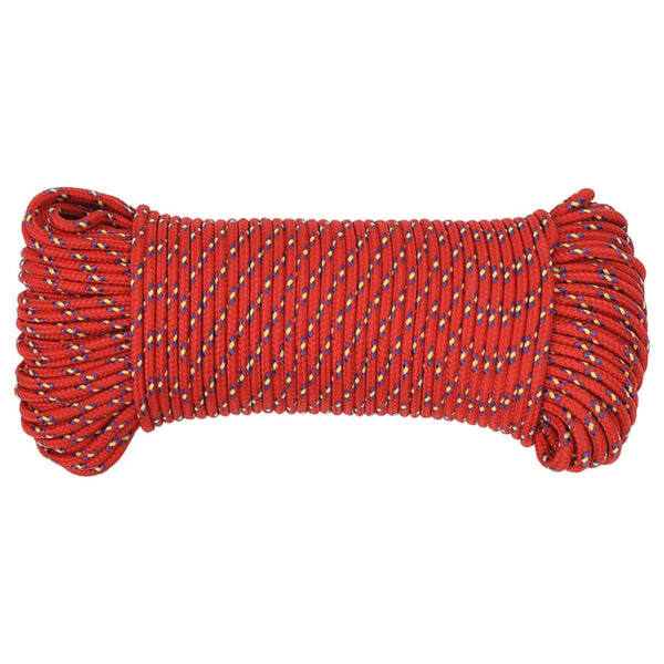 vidaXL Boat Rope Red 3 mm 500 m Polypropylene