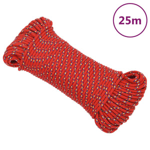 vidaXL Boat Rope Red 4 mm 25 m Polypropylene