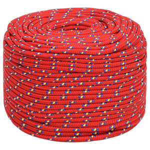 vidaXL Boat Rope Red 6 mm 25 m Polypropylene