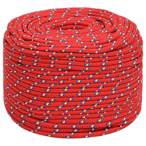 vidaXL Boat Rope Red 8 mm 25 m Polypropylene