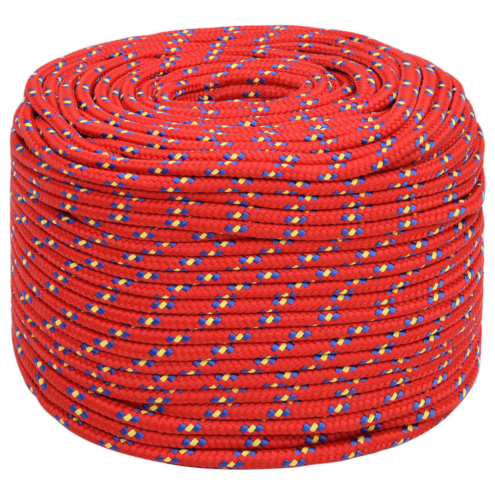 vidaXL Boat Rope Red 10 mm 100 m Polypropylene