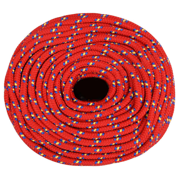 vidaXL Boat Rope Red 10 mm 500 m Polypropylene