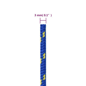 vidaXL Boat Rope Blue 3 mm 100 m Polypropylene