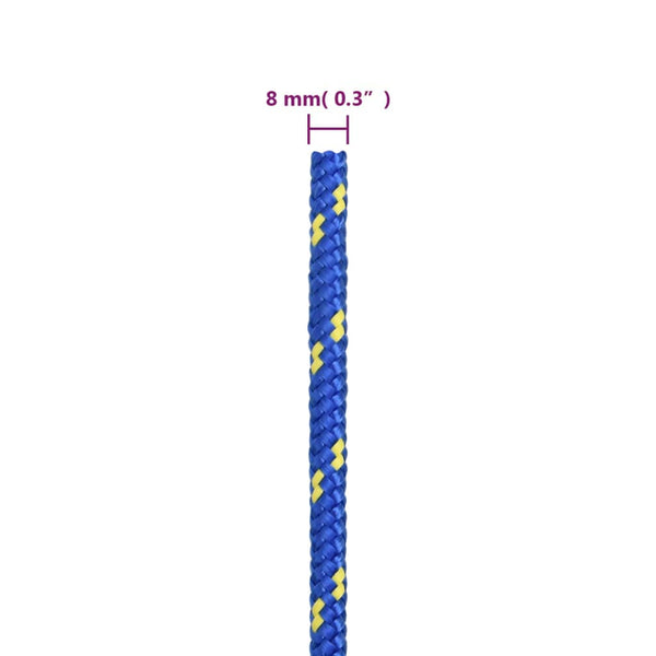 vidaXL Boat Rope Blue 8 mm 25 m Polypropylene