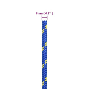 vidaXL Boat Rope Blue 8 mm 250 m Polypropylene