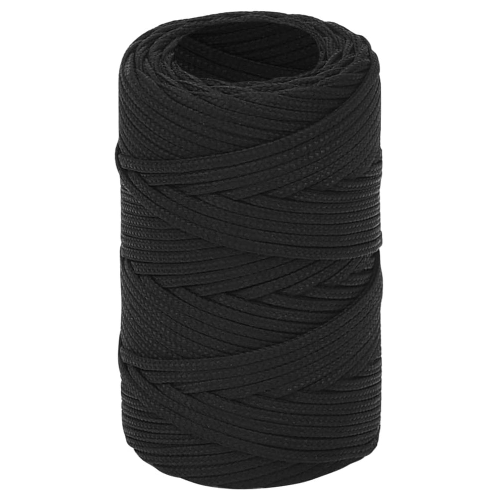 vidaXL Boat Rope Black 2 mm 50 m Polypropylene